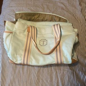 Pottery Barn Diaper Bag - Monogrammed T